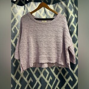 Promesa Lavender Short Sleeve Sweater Blouse Size M